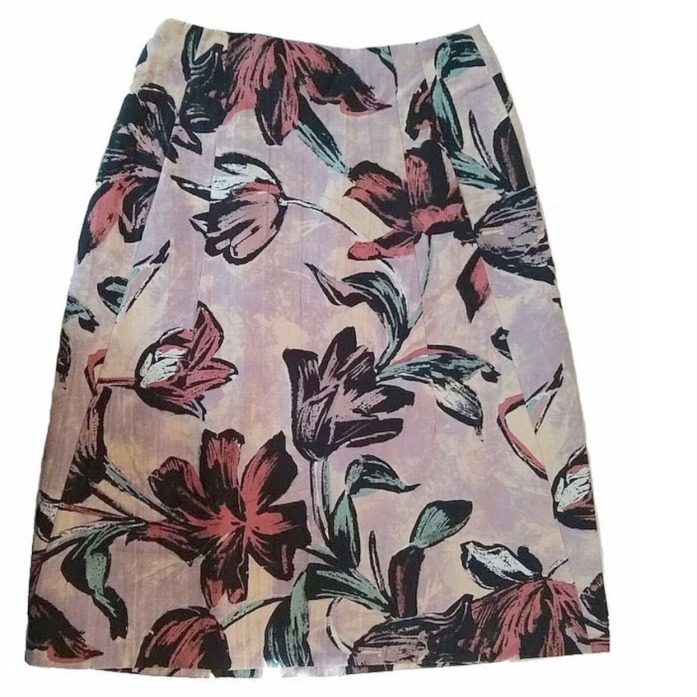 MARNI cotton/linen FLOWER A-line skirt IT 38 US 4